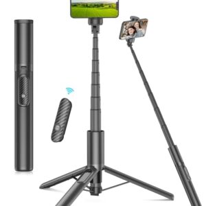 Gahenwo 60" Phone Tripod & Selfie Stick with Remote for Cell Phone 4"-7", Portable Smartphone Tripod Stand Compatible with iPhone Android, Lightweight Travel Tripod for Selfies Video Recording Vlog