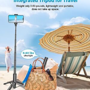 Gahenwo 60" Phone Tripod & Selfie Stick with Remote for Cell Phone 4"-7", Portable Smartphone Tripod Stand Compatible with iPhone Android, Lightweight Travel Tripod for Selfies Video Recording Vlog