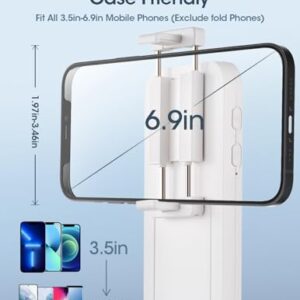 2024 Newest Overhead Phone Stand for Recording, [Enhance brightness&Ultra-Stable]Fully Foldable Mobile Phone Holder,Cover all-around viewing angles Phone Stand for live streaming,Cooking,Vlogging Kit