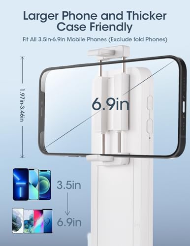 2024 Newest Overhead Phone Stand for Recording, [Enhance brightness&Ultra-Stable]Fully Foldable Mobile Phone Holder,Cover all-around viewing angles Phone Stand for live streaming,Cooking,Vlogging Kit