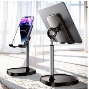 LISEN Cell Phone Stand, Angle Adjustable Phone Stand for Desk for iPhone 15 Pro Max