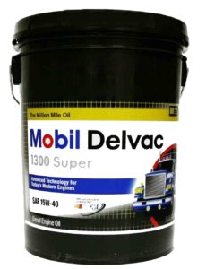 mobil 112691-case 15w-40 delvac 1300 super motor oil - 5 gallon pail