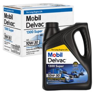 Mobil Delvac 1300 Super HD Syn Blend Diesel Oil 10W-30 4 Gal Case