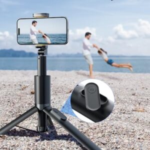 TODI 63" Phone Tripod, Tripod for iPhone & Portable Selfie Stick Tripod with Remote, Phone Tripod Stand for Video Recording, Travel Tripod for Cell Phone Tripod Compatible with iPhone 15/14/13/Android