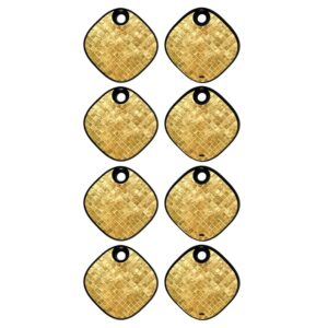 MightySkins Skin Compatible with Samsung Galaxy SmartTag (4 Pack) - Gold Tiles | Protective, Durable, and Unique Vinyl Decal wrap Cover | Easy to Apply, Remove, and Change Styles | Made in The USA