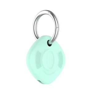 TenCloud Keychain Cases Compatible with Samsung Galaxy SmartTag SmartTag Plus Silicone Durable Key Ring Case for Galaxy SmartTag (Teal)