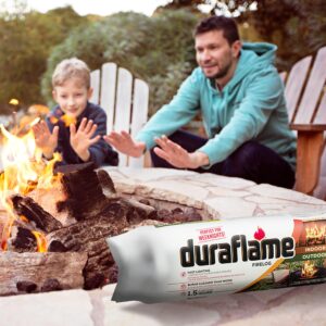 Duraflame 2.5 Pound 1.5 Hour Long Burn Time Indoor Outdoor Quick Light Fire Log for Camping, Firepits, Bonfires, and Fireplaces (6 Pack)