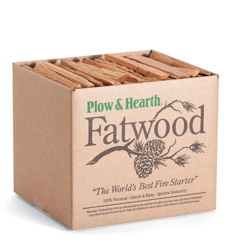 Plow & Hearth Fatwood Fire Starter Organic Kindling Firewood Sticks for Wood Stoves Fireplaces Campfires Fire Pits, Non Toxic (2 LB)