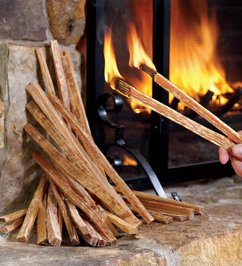 Plow & Hearth Fatwood Fire Starter Organic Kindling Firewood Sticks for Wood Stoves Fireplaces Campfires Fire Pits, Non Toxic (2 LB)