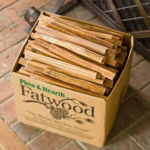 Plow & Hearth Fatwood Fire Starter Organic Kindling Firewood Sticks for Wood Stoves Fireplaces Campfires Fire Pits, Non Toxic (2 LB)