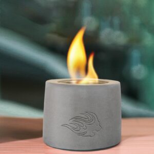 Portable Tabletop Fire Pit Bowl - Table Top Rubbing Alcohol Fireplace Indoor Outdoor Decor Mini Fire Pit Long Time Burning and Smokeless Birthday Gifts