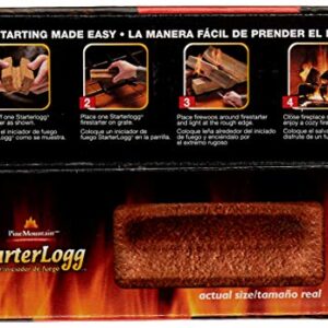 Pine Mountain StarterLogg Select-A-Size Firestarting Blocks, 24 Starts Firestarter Wood Fire Log for Campfire, Fireplace, Wood Stove, Fire Pit, Indoor & Outdoor Use, Red