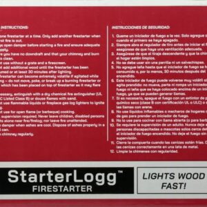 Pine Mountain StarterLogg Select-A-Size Firestarting Blocks, 24 Starts Firestarter Wood Fire Log for Campfire, Fireplace, Wood Stove, Fire Pit, Indoor & Outdoor Use, Red