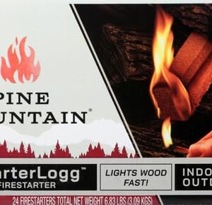 Pine Mountain StarterLogg Select-A-Size Firestarting Blocks, 24 Starts Firestarter Wood Fire Log for Campfire, Fireplace, Wood Stove, Fire Pit, Indoor & Outdoor Use, Red