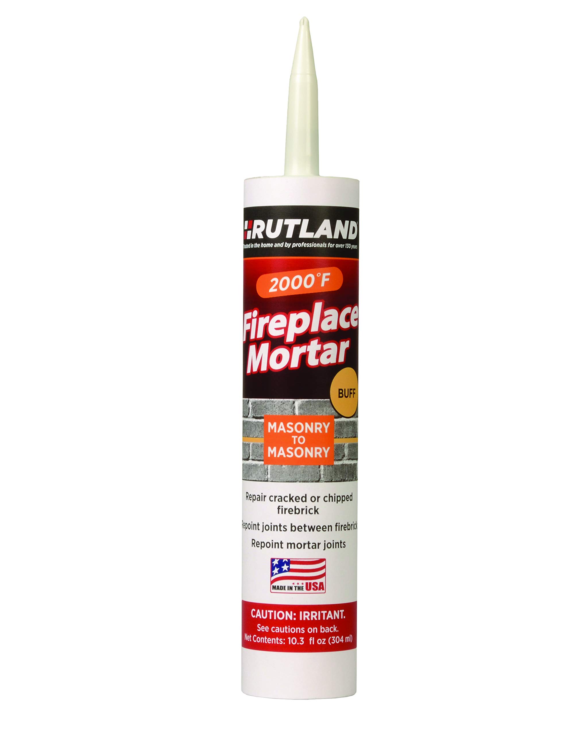 Rutland Products Rutland 10.3 Oz Cartridge (Buff) Fireplace Mortar, Buff-63B, 10 Fl Oz