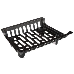 AGTEK Fireplace Grate 18 inch Cast Iron Fire Place Grates Heavy Duty Wood Stove Chimney Burning Rack Holder