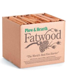 plow & hearth fatwood fire starter | organic kindling firewood sticks | wood stoves | fireplaces | campfires | fire pits | non toxic (11 lb)