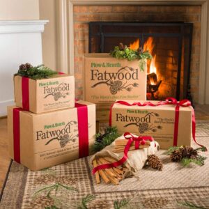 Plow & Hearth Fatwood Fire Starter | Organic Kindling Firewood Sticks | Wood Stoves | Fireplaces | Campfires | Fire Pits | Non Toxic (11 LB)