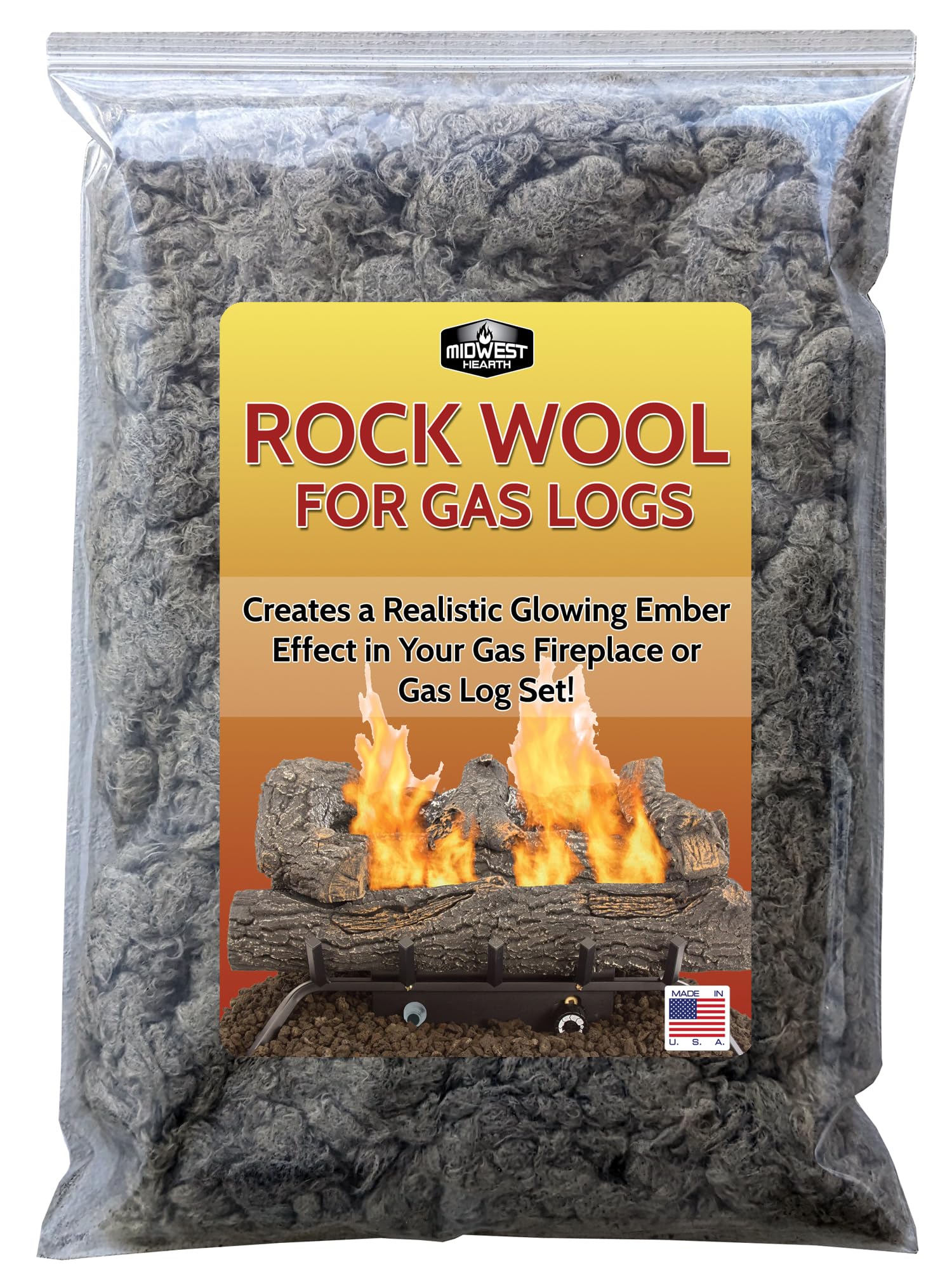 Midwest Hearth Rock Wool for Gas Log - 6 oz. Bag