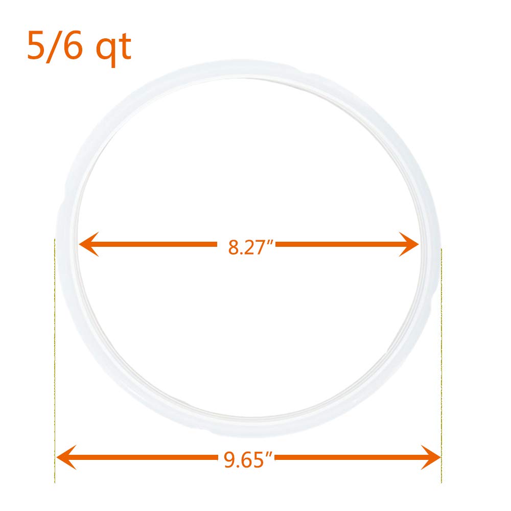 ZLR Silicone Sealing Rings Compatible for Instant Pot 6 Quart Pressure Cookers - 3 Pcs Replacement Silicone Gasket Seal Rings Fit IP-DUO60, DUO50, LUX60, LUX50, CSG60, and CSG50 - Red, Blue and Clear