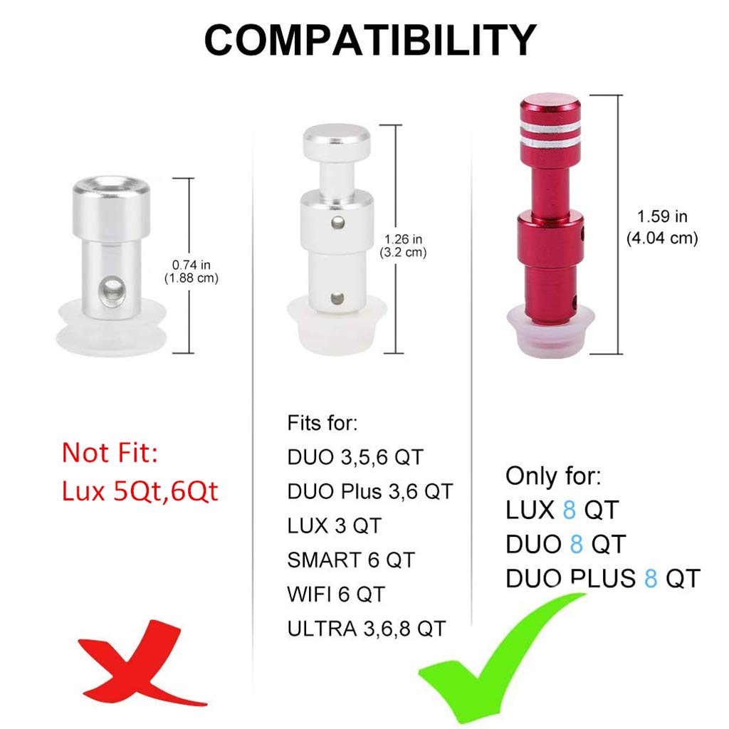 Original Replacement Float Valve Gaskets for Instant Pot Duo 3, 5, 6, 8 Quart, Duo Plus, Ultra, LUX 3, 8 Qt, Pressure Cooker Float Sealing Caps - 7 Packs