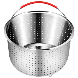 REDANT Steamer Basket for Instant Pot Accessories 8 qt, Pot Strainer Steamer for cooking, Steam Basket Stainless Steel Steamer Insert for Vegetables, Egg, Pasta (Free 2 Pcs silicone gloves), 8 Quart