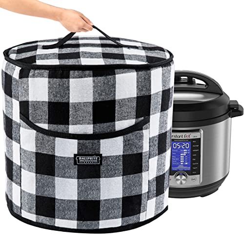 BAGSPRITE Dust Cover Compatible with Instant Pot 6 Quart-Appliance Covers- Insulated Pressure Cooker Cover with Pockets for Kitchen Accessories