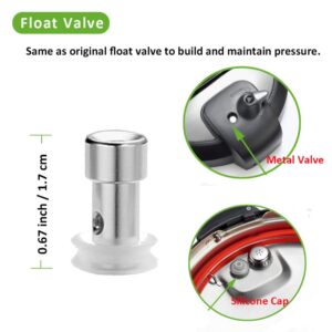 Steam Release Handle, Float Valve Compatible with Instant Pot LUX 5, 6 Qt - Also Including Replacements Parts of Float Valve Gaskets and Anti-Block Shield