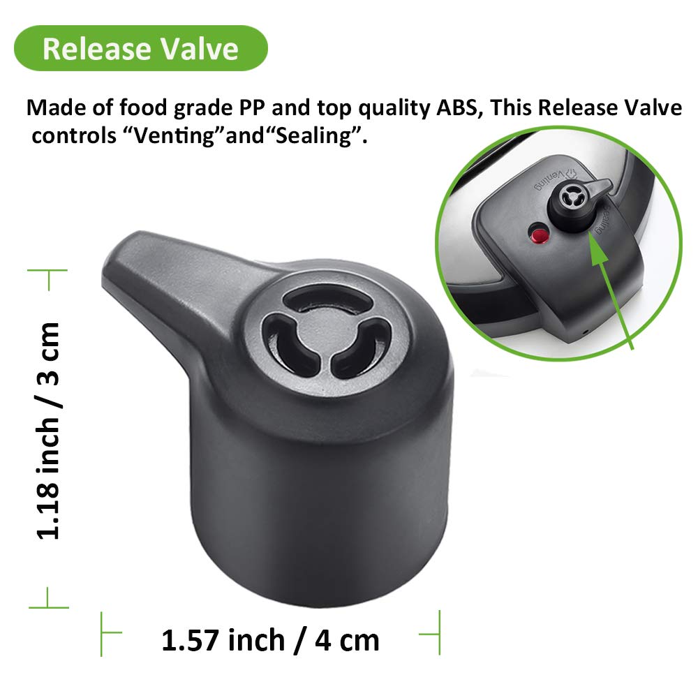 Steam Release Handle, Float Valve Compatible with Instant Pot Duo/Duo Plus 8 Qt - Also Including Replacements Parts of Float Valve Gaskets and Anti-Block Shield