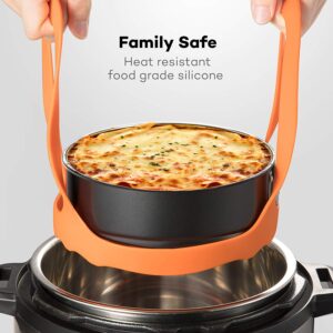 SiCheer Pressure Cooker Sling Silicone Bakeware Sling Compatible with Instant Pot 3 Qt, Compatible with Other Brand Multi-Function Cookers