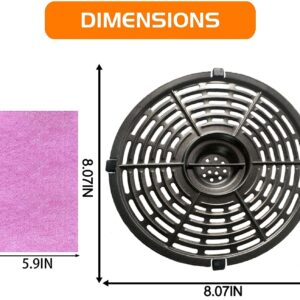 Upgraded 8QT Air Fryer Crisper Tray for Instants Pot Duo Crisp Air Fryers, 3.7QT Double-layer Coating Air Fryer Grill Pan Plate, Broil Tray, Dehydrate Tray for Gowise Crux Air Fryers, Nonstick