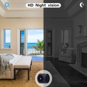 Hidden Camera, Full HD Mini Spy Camera, Nanny Cam with Motion Detection and Night Vision for Indoor Outdoor Covert Built-in Magnetic & Wearable Security Cameras