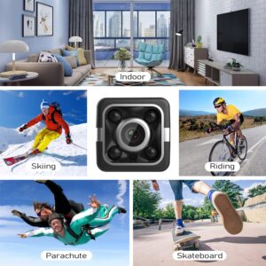 Mini Spy Camera with 32GB Micro SD Card Hidden Camera with Night Vision and Audio Motion Detection Small Nanny Camera for Home Security No WiFi