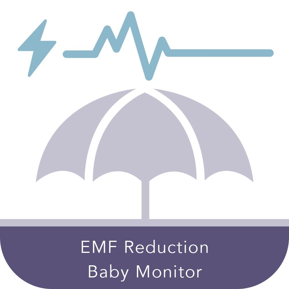 LEREVE Low EMF 5" HD Baby Monitor with 4 Cameras, Auto Noise Reduce, Smart Baby Cry Detection, No WiFi, 20 Days Battery Life, 2-Way Talk, Lullabies, Room Temperature display