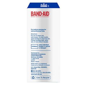 Band-Aid Brand Tru-Stay Sheer Strips Adhesive Bandages for First Aid and Wound Care, Assorted Sizes, 80 ct