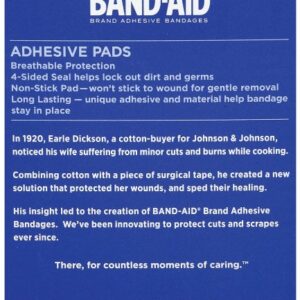 Band-Aid Brand Tru-Stay Adhesive Pads, Large Sterile Bandages for Wound Care, Large Size, 10 ct