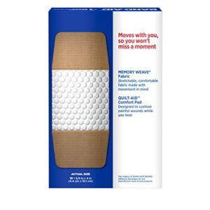 Band-Aid Brand Adhesive Bandages Flexible Fabric, Extra Large, 10 Count (Pack of 2)