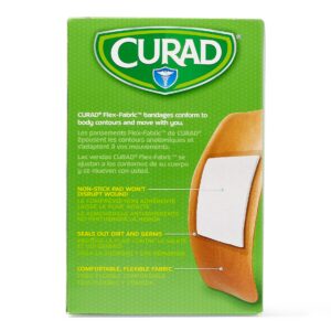 Medline CURAD Flex-Fabric Adhesive Bandages, X-Large 2x4, 50 Count