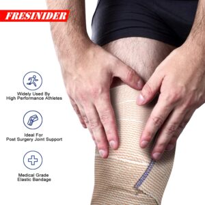 FRESINIDER Premium Elastic Bandage Wrap, 6 pack (2x2", 2x4", 2x6") Cotton Compression Bandage with Touch Closure at Both Ends, Support & First Aid, Medical, and Injury Recovery