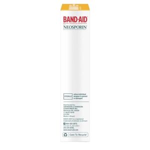 Band-Aid Brand Adhesive Bandages Infection Defense with Neosporin Antibiotic Ointment, for Wound Care and First Aid, Extra Large, 8 ct