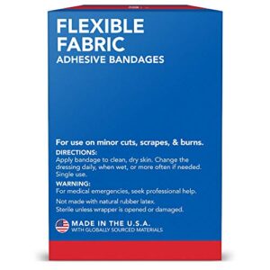 All Health Flexible Fabric Adhesive Bandages, Assorted Sizes Variety Pack, 200 ct | Flexible Protection for First Aid and Wound Care