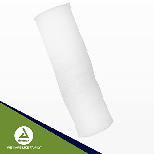 Dynarex 3104 Non-Sterile Stretch Gauze Bandage Roll, 4" x 4.1 yard, Pack of 12