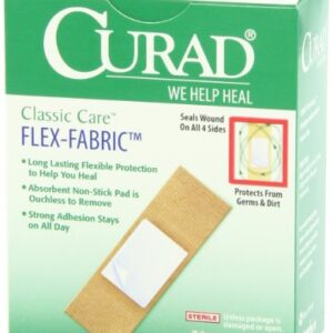 Curad Flex-Fabric Adhesive Bandages, Assorted Sizes, 30 Count