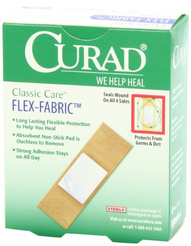 Curad Flex-Fabric Adhesive Bandages, Assorted Sizes, 30 Count