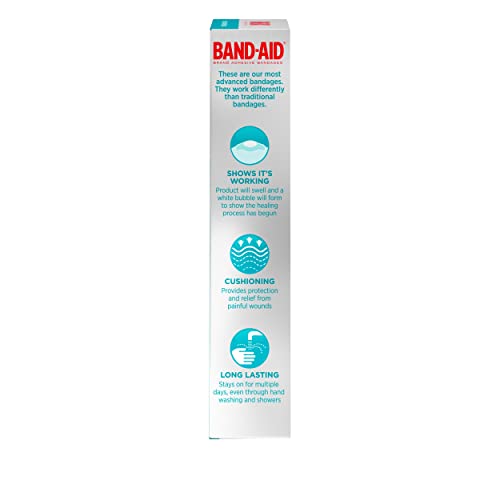 Band-Aid Brand Hydro Seal Large Waterproof Adhesive Bandages for Wound Care and Blisters, 6 ct