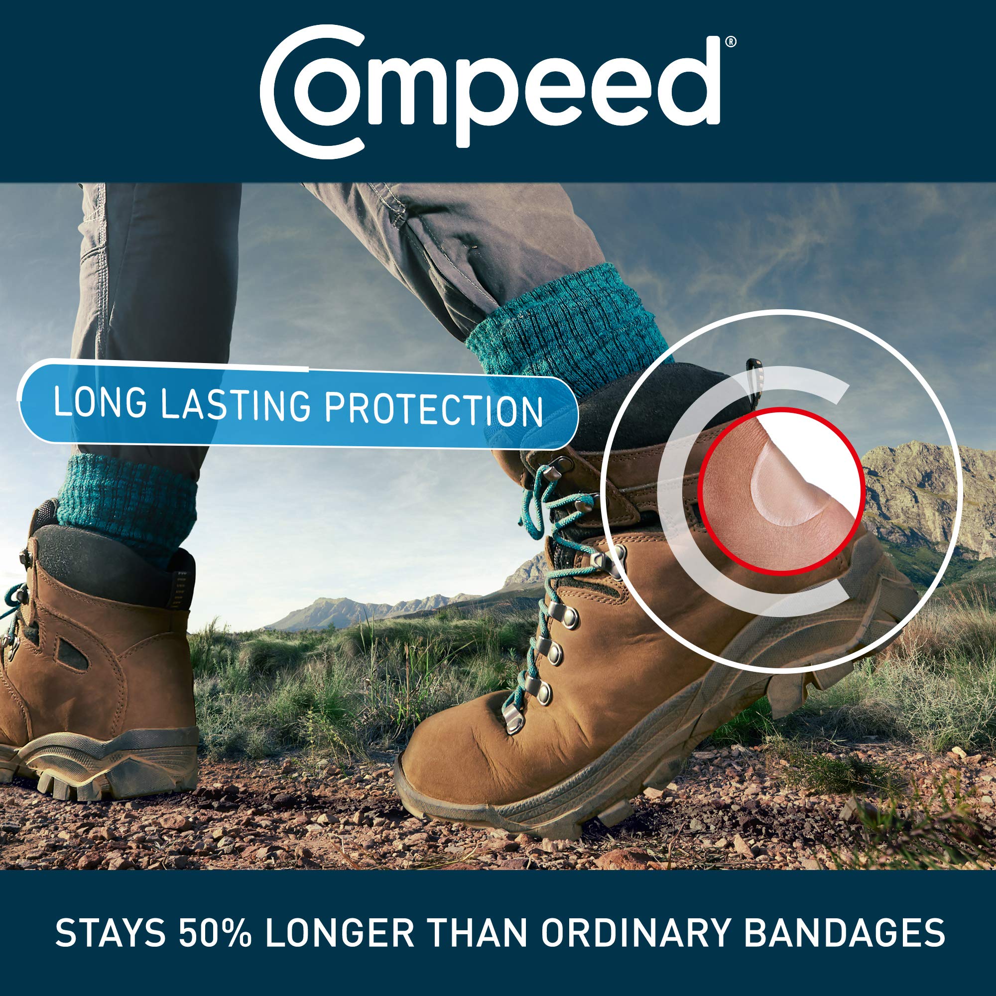 Compeed Advanced Blister Care 10 Count Mixed Sizes Pads (2 Packs), Hydrocolloid Bandages, Heel Patches, Blister on Foot, Blister Prevention & Treatment, Waterproof Cushions, Packaging May Vary