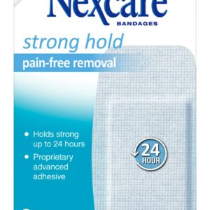 Nexcare Strong Hold Pain Free Removal Bandages For Knee And Elbow, 6 Count