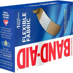 Johnson & Johnson JJ4444 Band-Aid Woven Adhesive Bandages, 1" x 3", Tan (Box of 100)