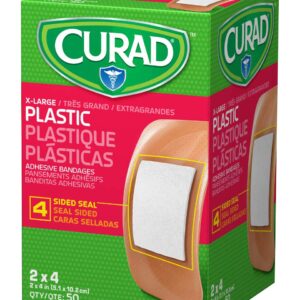 CURAD Plastic Adhesive Bandages 2" x 4", Not Made from Natural Rubber Latex, Pack of 600