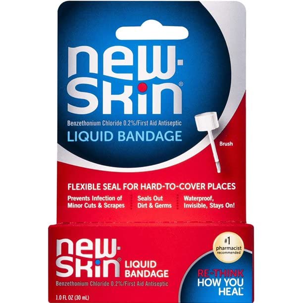 New-Skin Liquid Bandage, Waterproof Bandage for Scrapes and Minor Cuts, 1 fl oz (Pack of 2)